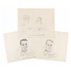 Image 1 : Three “Hollywood Steps Out” Model Drawings.