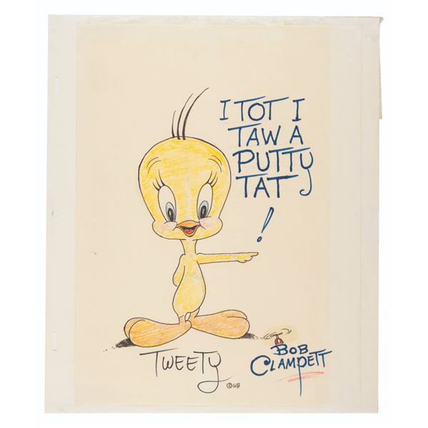 A Bob Clampett Tweety Bird Drawing.