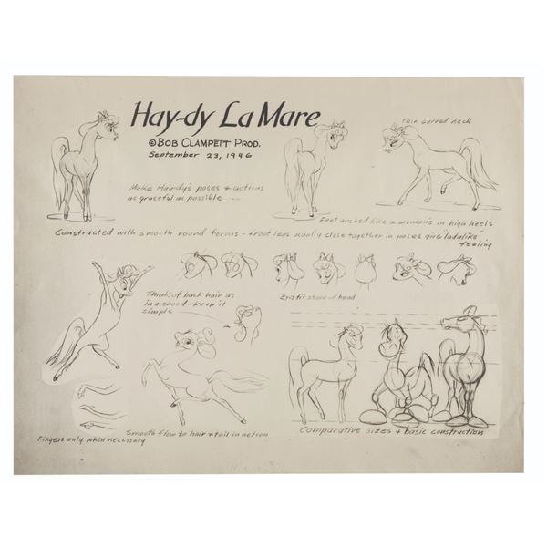 A Hay-dy La Mare Model Sheet.