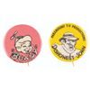 Image 1 : A Pair of Beany and Dishonest John Buttons.