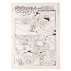 Image 1 : Beany and Cecil 1952 Original Comic Book Page Art.