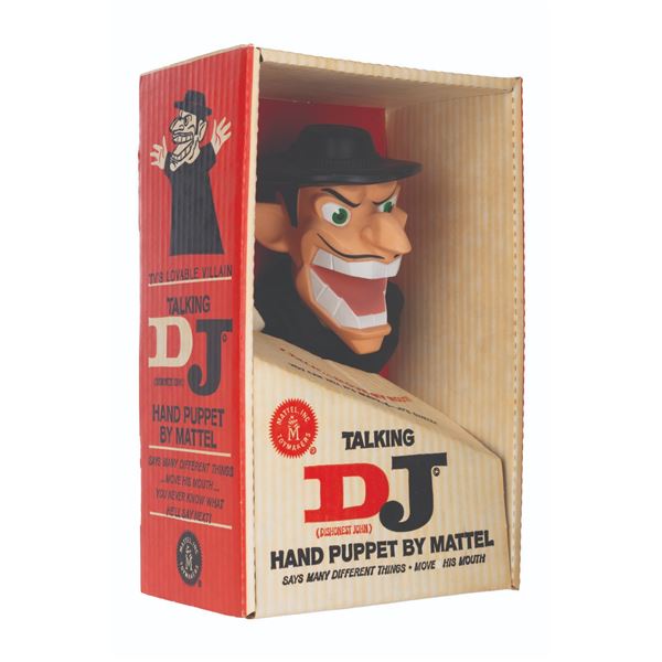A Talking Dishonest John Hand Puppet.
