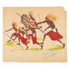 Image 1 : A Bill Oberlin Painting Signed to Bob Clampett.