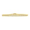 Image 3 : 14K Gold 1.75 ctw Round Fancy Champagne Diamond "S" Link Line Tennis Bracelet