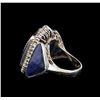 Image 3 : 14KT White Gold 20.59 ctw Sapphire and Diamond Ring