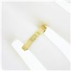 Image 3 : New 14k Yellow Gold 3.1mm Plain Polished Flat Squared Wedding Band Stack Ring