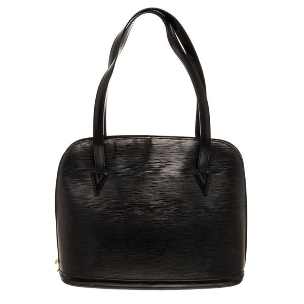 Louis Vuitton Black Epi Leather Lussac Shoulder Bag