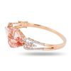 Image 2 : 20.46 ctw Morganite and 1.54 ctw Diamond 14K Rose Gold Bangle