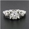 Image 2 : Vintage Everbrite 14k Gold 0.84 ctw Fiery Illusion Set Diamond Engagement Ring