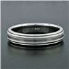 Image 2 : Men's Solid .950 Platinum 5mm Classic Dual Milgrain Polished Band Ring Size 11