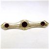 Image 1 : Antique Art Nouveau 14k Yellow Gold 2.20 ctw Old Round Garnet Filigree Pin Brooc