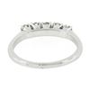 Image 6 : Antique 14k White Gold 0.60 ctw European Diamond Prong 5 Stone Wedding Band Ring