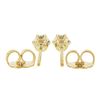 Image 2 : NEW Classic 14k Yellow Gold 0.31 ctw Round 6-Prong Diamond Petite Stud Earrings