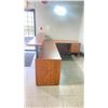 Image 2 : L SHAPED 96"W X 80"L 4 DRAWER LOCKING RECEPTION DESK WITH KEYS
