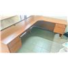 Image 4 : L SHAPED 96"W X 80"L 4 DRAWER LOCKING RECEPTION DESK WITH KEYS