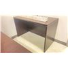 Image 4 : DARK WOODEN L SHAPE 3 DRAWER 66"W X 66"L X 66"H DESK WITH HUTCH, A DARK WOODEN 47"W X 24"D X 30"H