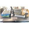 Image 3 : ULINE BLACK 3 DRAWER LATERAL STORAGE CABINET WITH ASSORTED OFFICE CONTENTS