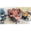 Image 1 : 9 STEELCASE 4571214 BURGUNDY BIG AND TALL UPHOLSTERED OFFICE CHAIRS