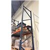Image 2 : 4 BLUE PALLET RACKING UPRIGHTS & 17 ORANGE CROSSBARS WITH MESH DECKING