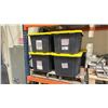 Image 1 : 5 PLASTIC STORAGE BINS FILLED WITH GOLD RECOVERY COMPOUND