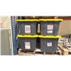 Image 2 : 5 PLASTIC STORAGE BINS FILLED WITH GOLD RECOVERY COMPOUND