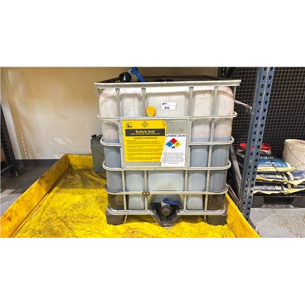 LIQUID TRANSPORT PALLET WITH APPROX. 700 L OF SULFURIC ACID