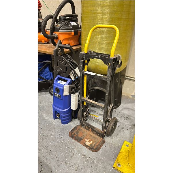 SIMONIZ 1900 PSI ELECTRIC PRESSURE WASHER WITH HOSE/WAND & A HARPER CONVERTIBLE HAND TRUCK
