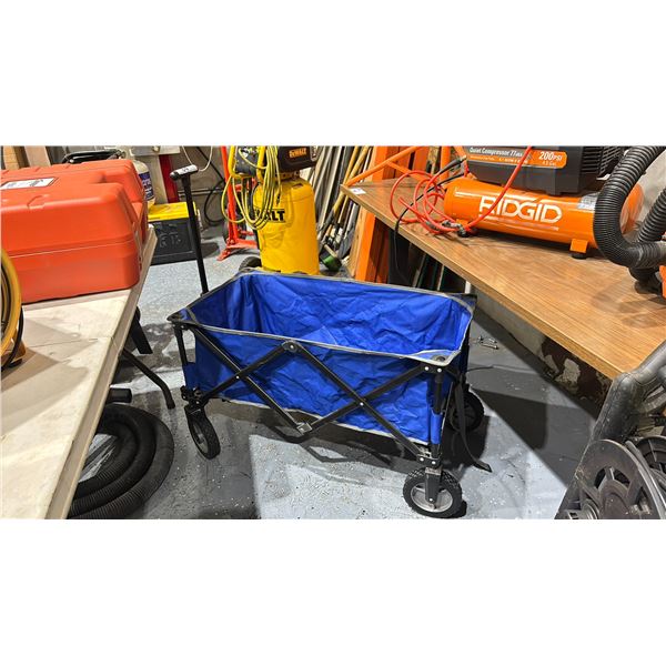 BLUE ULINE COLLAPSIBLE WAGON WITH COVER