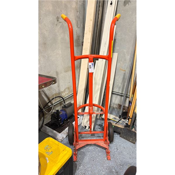 ULINE ORANGE SOLID TIRE DRUM DOLLY
