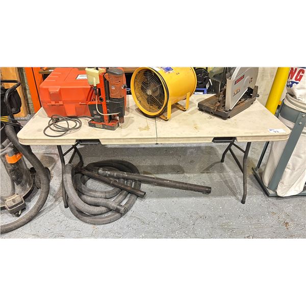 PLASTIC FOLDING 6'L TABLE *CONTENTS NOT INCLUDED*