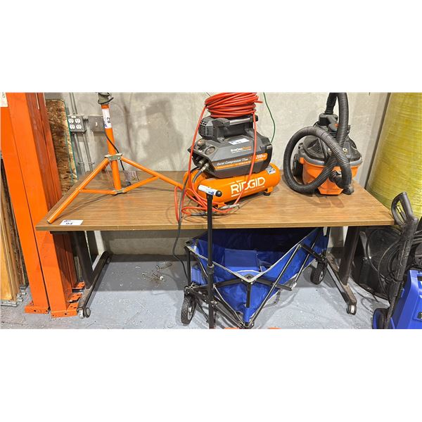 WOODEN TOP TILTING TASK TABLE - 6'L X 30"D X 29"H *CONTENTS NOT INCLUDED*