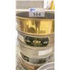 Image 3 : STACK OF COMMERCIAL LABORATORY TEST SIEVES IN ASSORTED SIZES NO 6 - 320