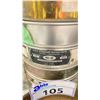 Image 4 : STACK OF COMMERCIAL LABORATORY TEST SIEVES IN ASSORTED SIZES NO 4 - 120