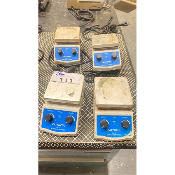 4 - FAITHFUL SH-2 COMMERCIAL LABORATORY STIRRER/ HOT PLATES