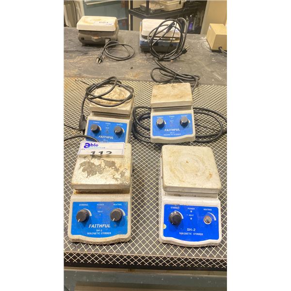 4 - FAITHFUL SH-2 COMMERCIAL LABORATORY STIRRER/ HOT PLATES