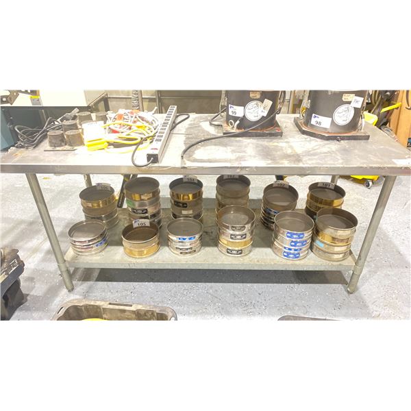 STAINLESS STEEL 2 TIER WORKBENCH - 62"W X 30"D X 35"H *CONTENTS NOT INCLUDED*