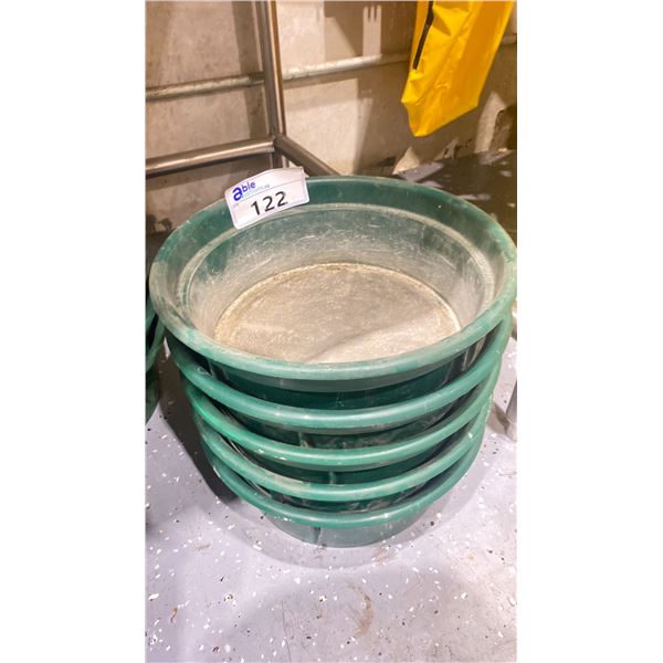 STACK OF KEENE ENGINEERING STACKABLE STAINLESS MESH CLASSIFYING SIEVES
