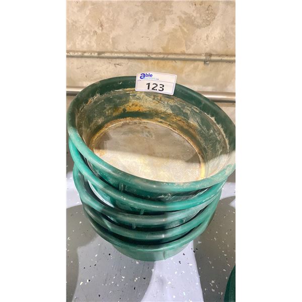 STACK OF KEENE ENGINEERING STACKABLE STAINLESS MESH CLASSIFYING SIEVES
