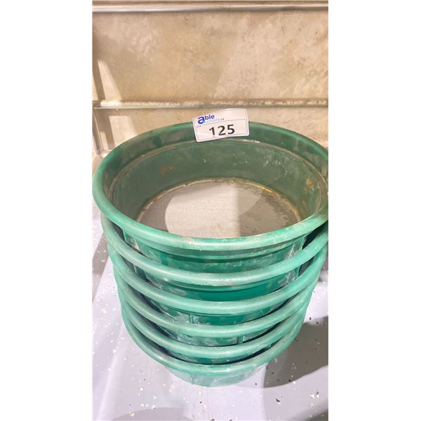 STACK OF KEENE ENGINEERING STACKABLE STAINLESS MESH CLASSIFYING SIEVES