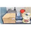 Image 1 : HARDWARE SORTER, BOX OF GYM WIPES, PAPER TOWEL DISPENSER, HANDLE OXYGEN CONCENTRATOR & A BOX OF