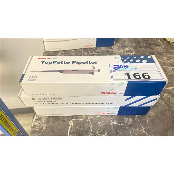 3 BOXES OF DRAGONLAB TOPPETTE PIPETTOR