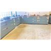 Image 2 : LARGE LABORATORY COUNTER SYSTEM WITH CUPBOARDS & DRAWERS - APPROX. 246"W X 144"D X 36"H