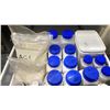 Image 4 : BLUE/ BLACK 3 DRAWER WORKBENCH WITH ASSORTED LABORATORY COMPOUNDS - 39"W X 26"D X 32"H