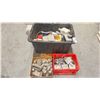 Image 1 : 3 BOXES OF ELECTRICAL BOXES, FITTINGS, & ASSORTED ELECTRICAL COMPONENTS