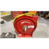 Image 2 : REELCRAFT PNEUMATIC 50' HOSE REEL WALL MOUNT 3/8" 300 PSI & A 4" INLINE FAN