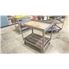 Image 2 : GREY METAL 2 TIER PRODUCT CART