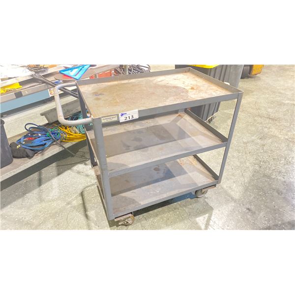 GREY METAL 3 TIER PRODUCT CART