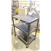 Image 2 : BLACK ULINE 3 TIER POWER READY PRODUCT CART