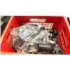 Image 3 : 4 RED CRATES OF ASSORTED SCHEDULE 80 PIPE FITTINGS, FLANGES, POLY NIPPLES, COUPLERS & CAPS