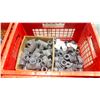 Image 4 : 4 RED CRATES OF ASSORTED SCHEDULE 80 PIPE FITTINGS, FLANGES, POLY NIPPLES, COUPLERS & CAPS